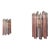 Pair of Murano Wall Sconces 9 Pink Triedri For Sale