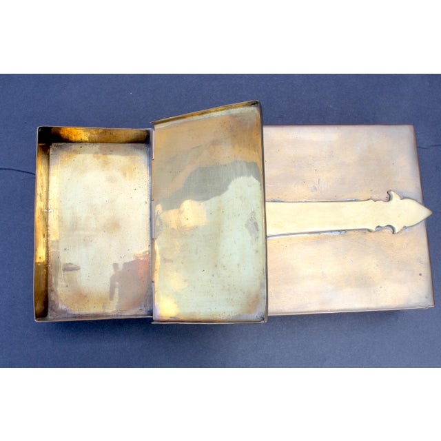 Rare Brass Dutch-Style Inkstand Treasury Circa 18th Century For Sale - Image 9 of 15
