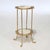 Gold Antique Victorian Gilt Metal & Onyx Two Tiered Stand, 1890 For Sale - Image 8 of 9