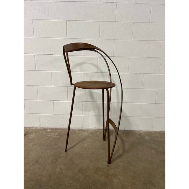 Cassina Vintage Handcrafted Cassina Style Oversized Sculptural Metal Ribbon Chair For Sale - Image 4 of 11