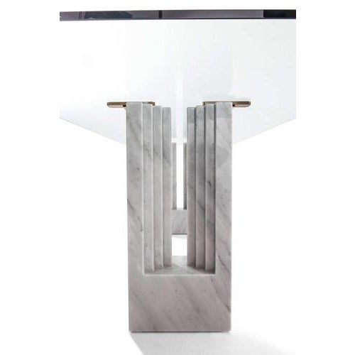 Cassina Delfi Marble and Glass Table by Marcel Breuer and Carlo Scarpa for Cassina For Sale - Image 4 of 8