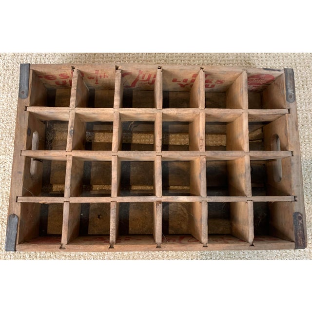 Wood Vintage 7-Up Wooden Bottle Crate For Sale - Image 7 of 8