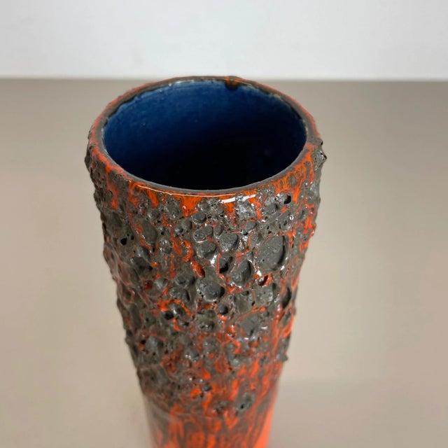 German Glaze Ceramic Studio Pottery Vase from Otto Keramik, 1970s For Sale - Image 11 of 18