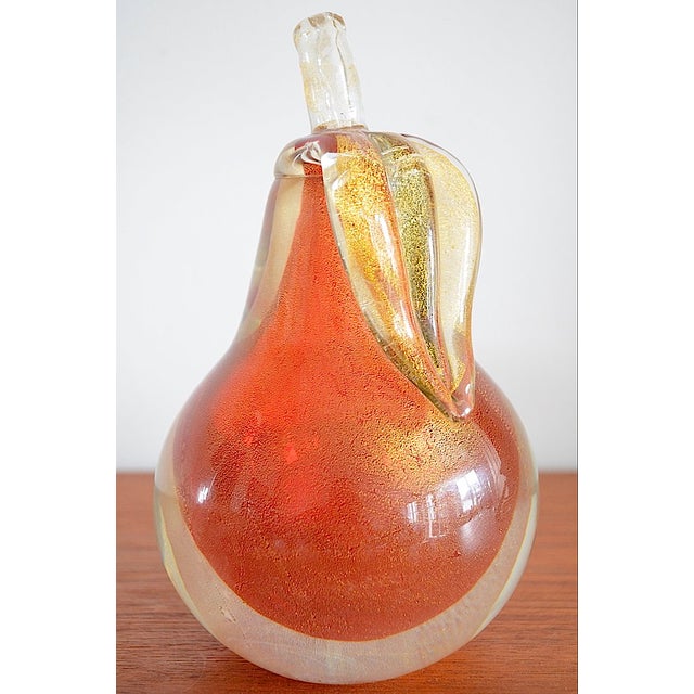 Mid-Century Pear Murano Glass from Barovier & Toso, 1960s For Sale - Image 3 of 13