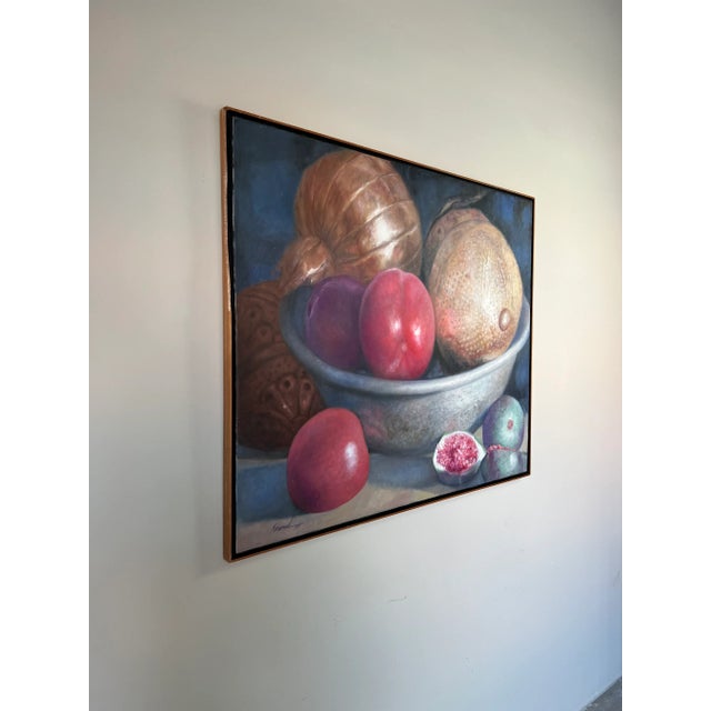 We are privileged to be offering for sale this magnificent Vintage still life oil on canvas painting by Venezuelan artist...