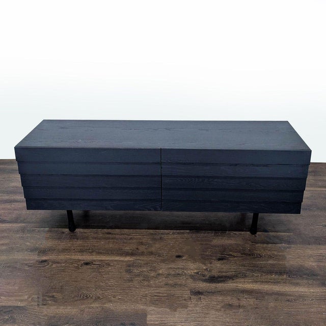 Modern Blu Dot Lap Modern Black 6-Drawer Dresser With Sleek Horizontal Design, Attributed For Sale - Image 3 of 12