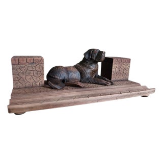 Black Forest Inkwell with Berner Dog, 1950s For Sale