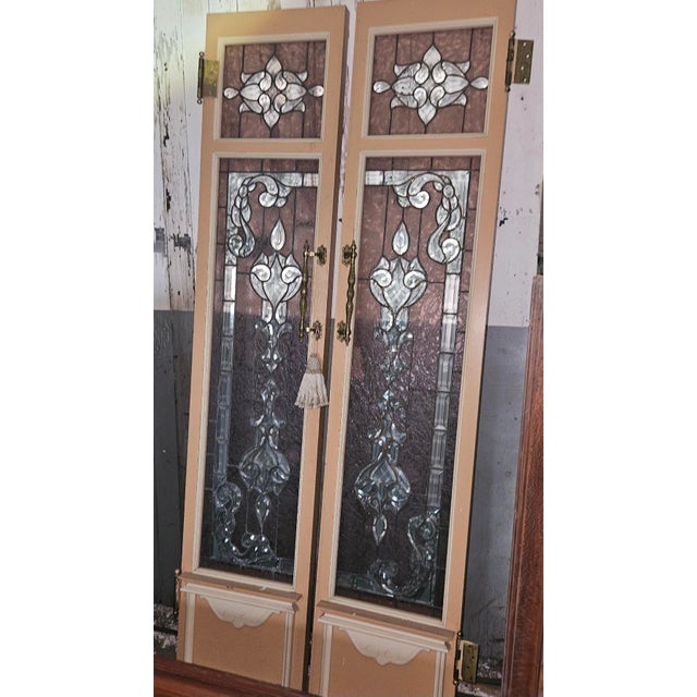 Doors-Shutters With Beveled and Stained Glass Panels For Sale - Image 10 of 11