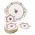 Chinese Bouquet Raspberry Porcelain Round Tray and Small Plates from Herend Hungary, Set of 9 For Sale