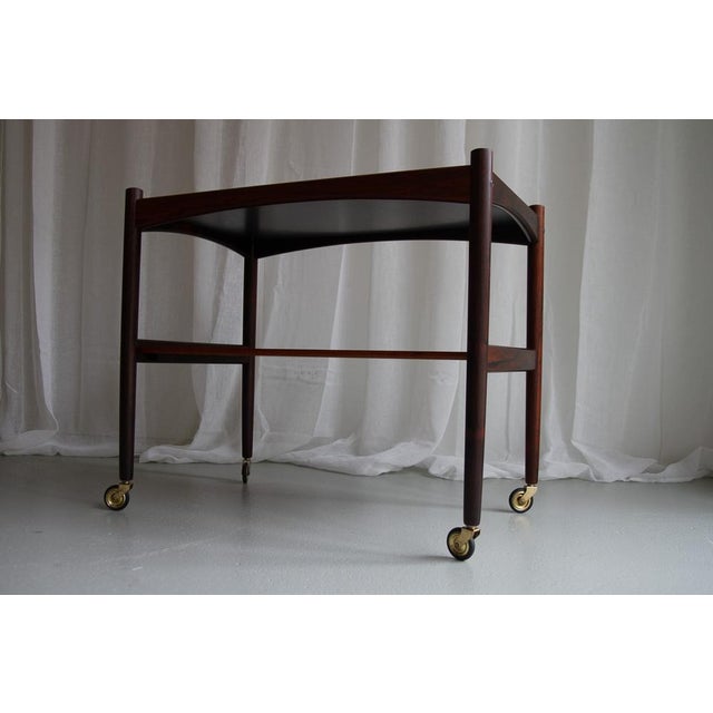 Wood Danish Modern Rosewood Serving Trolley, 1960s For Sale - Image 7 of 18