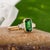 1.5cts Tsavorite Garnet Ring With Natural Diamond Accents: Solid 14k Gold, Size 6.75 For Sale In Columbus - Image 6 of 8