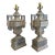 Stunning Pair of Architectural Neoclassical Urn Lamps - Paint Over Gilt For Sale