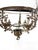 This Edwardian oil chandelier was crafted and stamped in 1891. At some point in its history it was converted to an...