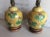 Fine pair of 1920’s antique ceramic Chinese ginger jars with mustard yellow background and green and eggplant floral...