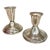 Sterling Silver Mismatched Candlesticks, Pair For Sale