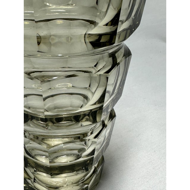 工芸品 1930's Art Deco glass vase art-deco-glass-vase-by-maison-