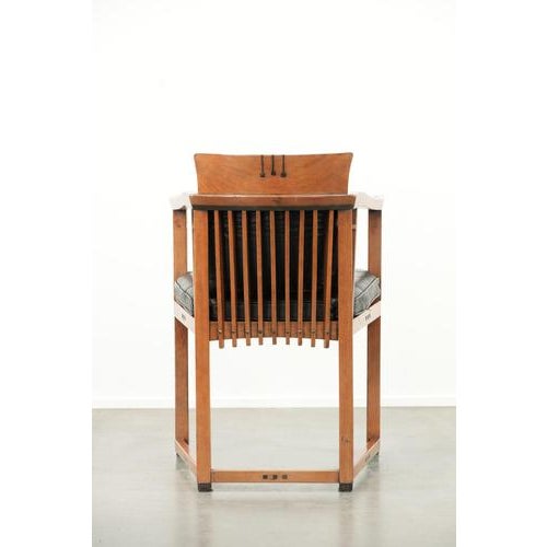 Art Deco Desk Chair in Black Leather For Sale - Image 4 of 16