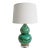 Textile Turquoise Ceramic Gourd Table Lamp For Sale - Image 7 of 8