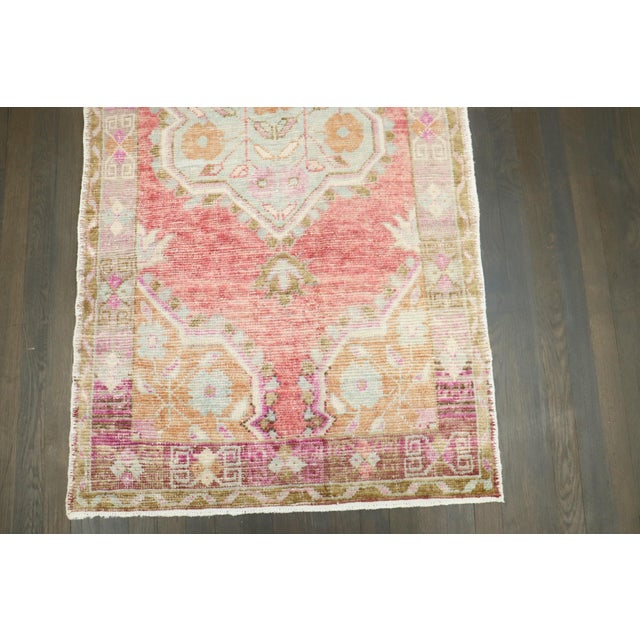 Textile Vintage Colorful Anatolian Turkish Rug - 2'10" x 5'10" For Sale - Image 7 of 7