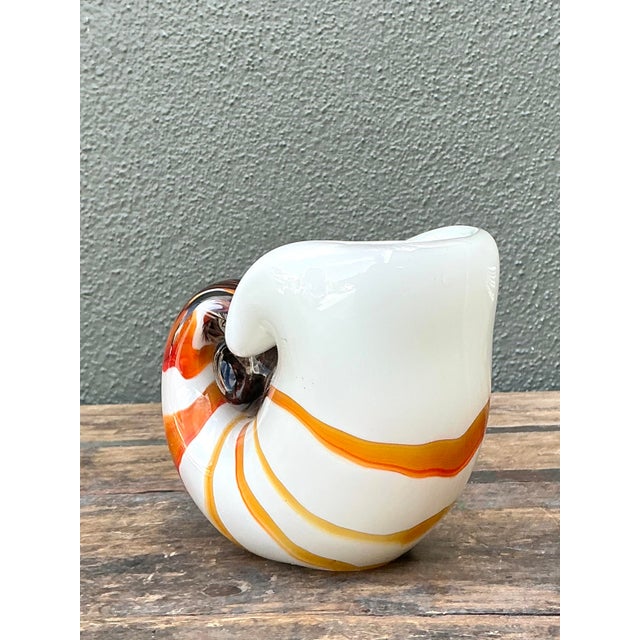 Vintage a Italian Murano Glass Nautilus Shell For Sale In West Palm - Image 6 of 12