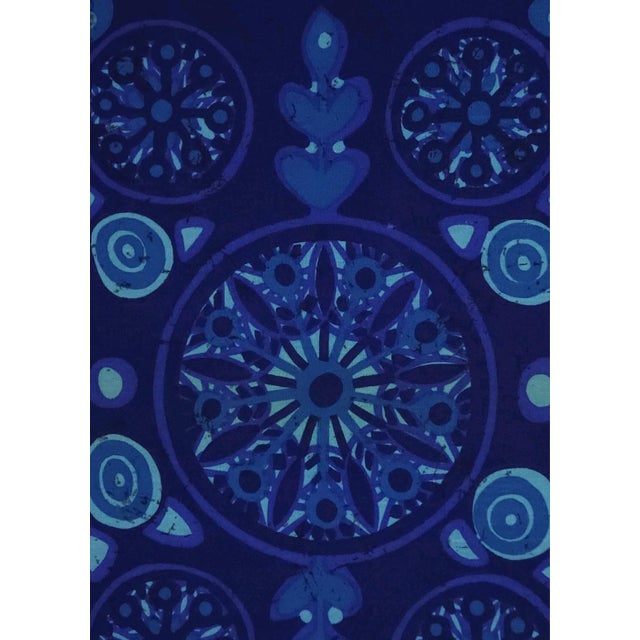 Mid-century screen-printed wall hanging. Signed by the german artist Traute Sänger Unused, very rare find in this...