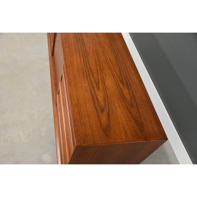 1950s Refinished 75” Danish Modern Teak Sideboard Credenza Dresser by Falster For Sale - Image 10 of 11