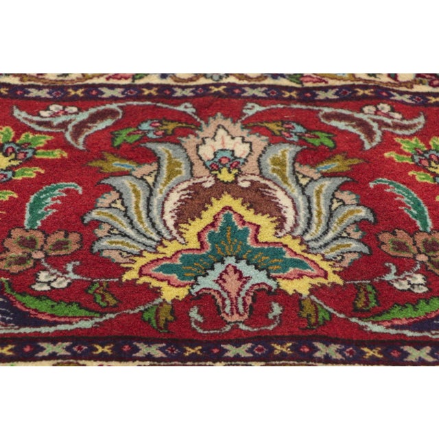 Mid 20th Century Mid 20th Century Vintage Persian Tabriz Rug, 09'08 X 1211. For Sale - Image 5 of 11