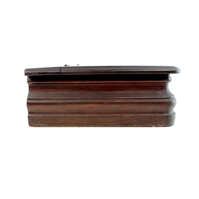 19th Century Dark Wood Hinged Document Box For Sale - Image 13 of 15