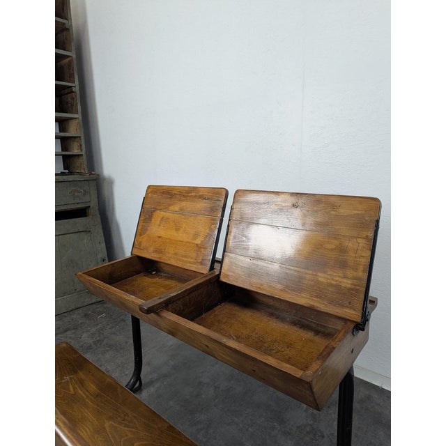 Modern School Desk in Wood For Sale - Image 5 of 8