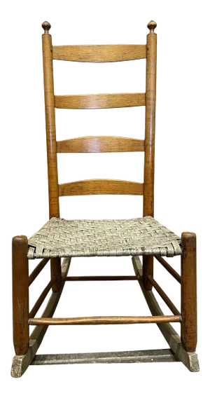 Antique Armless Shaker Style Rocking Chair