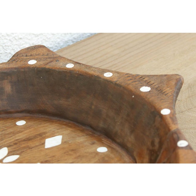Vintage Inlay Style Painted Bowl For Sale - Image 4 of 8