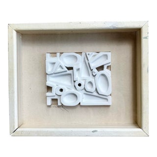 1970s Framed Abstract Relief Sculpture by Jack Eisner For Sale