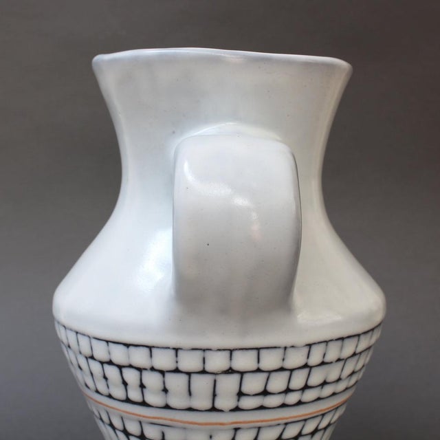 Vintage French Ceramic Vase with Handles by Roger Capron, 1950s For Sale - Image 15 of 18
