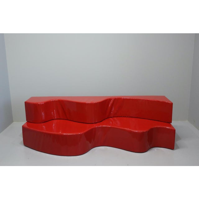 Red Superonda Upholstered Sofa by Archizoom for Poltronova Italia, 1967 For Sale - Image 8 of 17