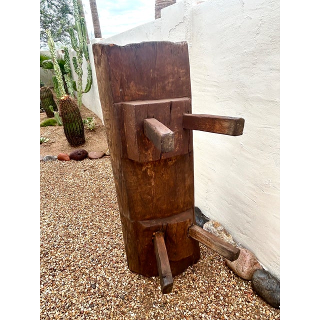 Brown Extra Large Vintage Wood Historic Drinking Trough For Sale - Image 8 of 14