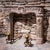 Baroque fireplace surround in Main sandstone featuring a central shell cartouche with figural scenes, tree motifs, and...