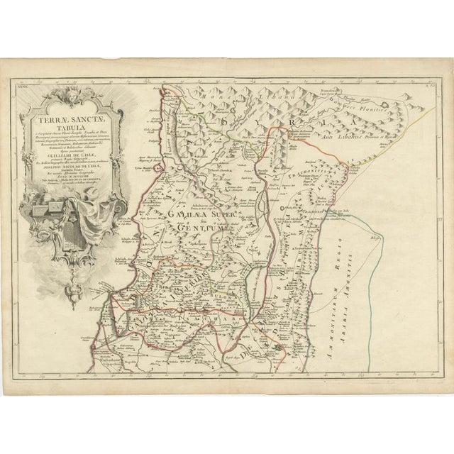Antique Holy Land Maps, 1782, Set of 2 For Sale - Image 4 of 10