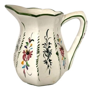 Portuguese Ceramic Spring Floral Pitcher