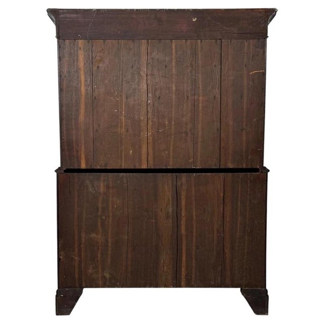 18th Century Georgian English Chippendale Mahogany Chest on Chest For Sale - Image 10 of 12