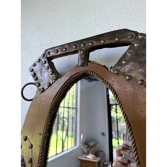 Brutalist Handcrafted Horse Mirror, 1950s For Sale - Image 14 of 18