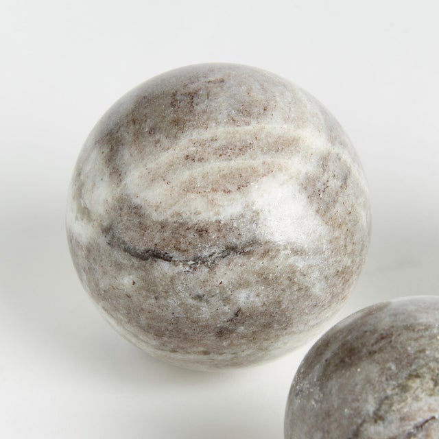 Contemporary Jaqueline Marble Orbs St/3 For Sale - Image 3 of 5