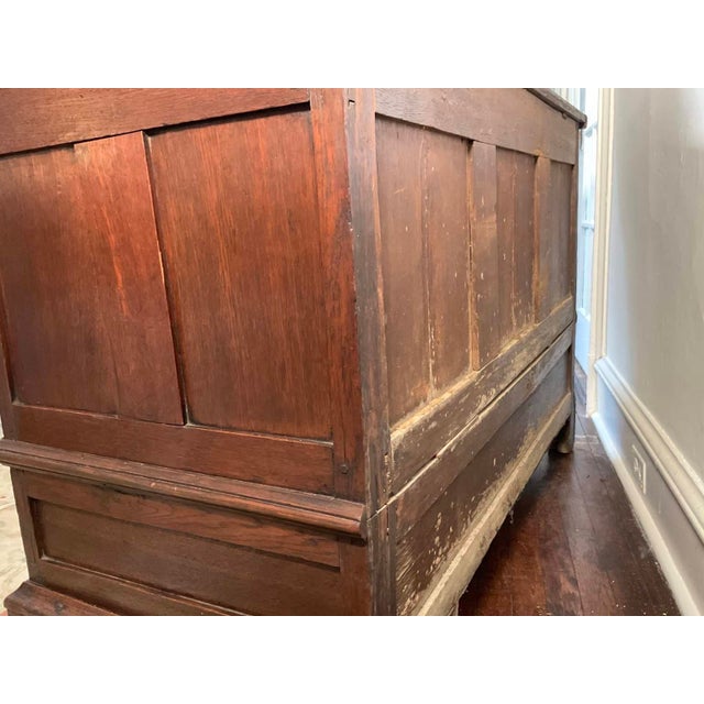Antique George III Oak Mule Blanket Chest For Sale - Image 9 of 15