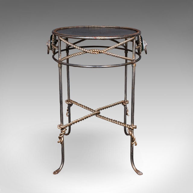 French Vintage Oval Garden Table, French Cast Iron, Veranda, Porch, Serving, Occasional For Sale - Image 3 of 12