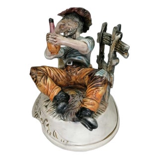 Statue of Drunk Man from Capodimonte For Sale