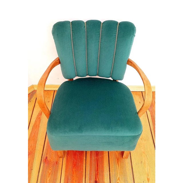 Textile H237 Cocktail Chair attribted to Jindřich Halabala for Up Races, Czechoslovakia, 1950s For Sale - Image 7 of 12