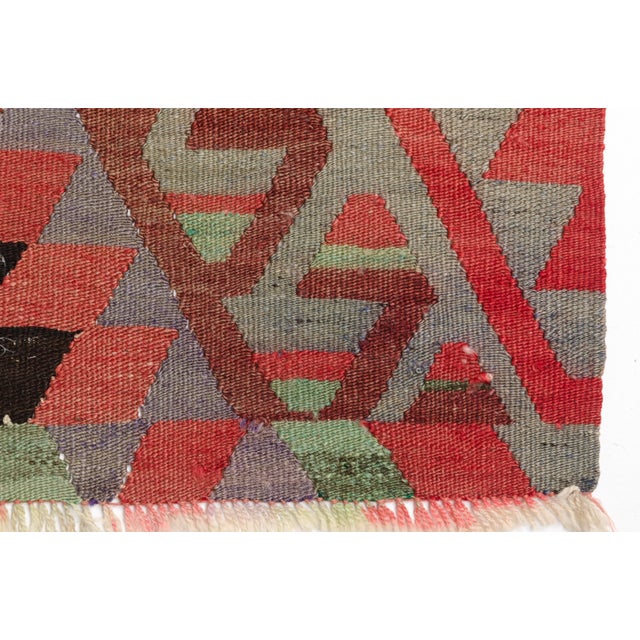 Textile Large Vintage Kilim Rug For Sale - Image 7 of 10