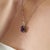 Violet Mid Century Modern Inspired 12.53 Ct Natural Oval Star Ruby Solitaire Pendant in 925 Silver For Sale - Image 8 of 12