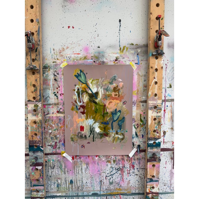 Abstract Ak Hardeman - Original Painting - Tuna and Raspberries Down Stream For Sale - Image 3 of 3