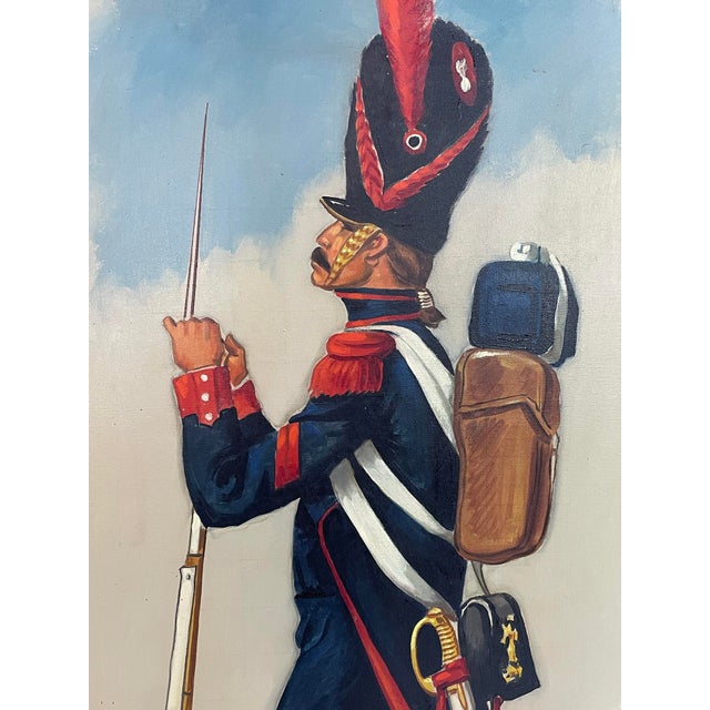 Early 20th Century French Napoleonic Military Figure Oil Paintings in Gilt Frames — Set of 6 For Sale - Image 13 of 16
