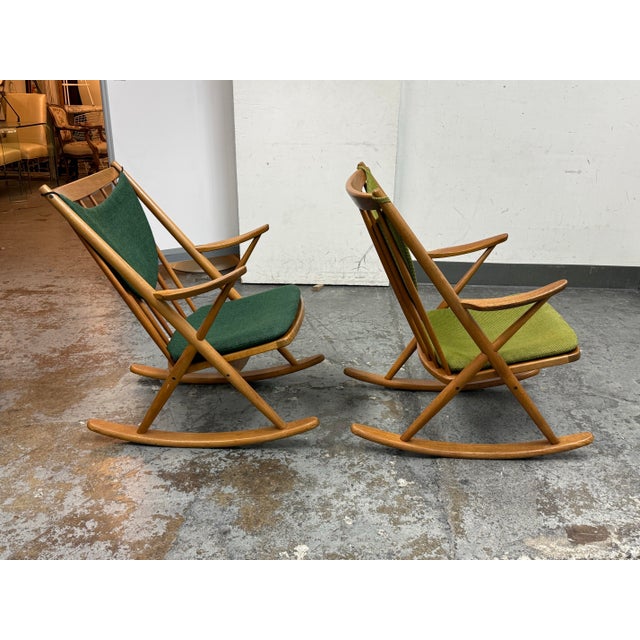Frank Reenskaug for Bramin Mobler Rocking Chairs, Circa 1960's, Pair For Sale In San Francisco - Image 6 of 12